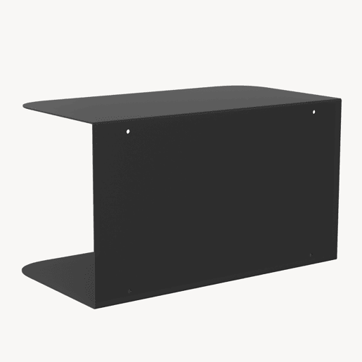 Conjunto de 2 mesas de cabeceira de parede Notodden aço 40x23x23 cm preto en.casa