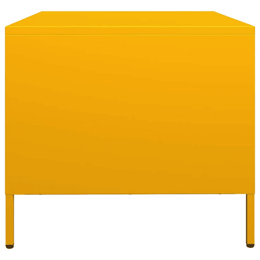 Mesa de Centro, Mesa baixa, 101,5x50x43,5 cm aço laminado frio amarelo mostarda