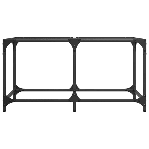 Mesa de Centro, Mesa baixa c topo em vidro transparente 78,5x40x40 cm aço
