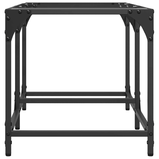 Mesa de Centro, Mesa baixa c topo em vidro transparente 78,5x40x40 cm aço