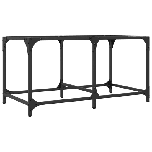 Mesa de Centro, Mesa baixa c topo em vidro transparente 78,5x40x40 cm aço
