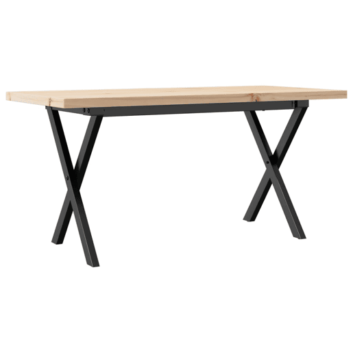 Mesa de Centro, Mesa baixa, estrutura em X 90x40x45,5 cm pinhoaço