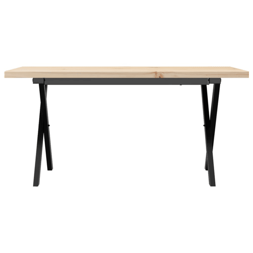 Mesa de Centro, Mesa baixa, estrutura em X 90x40x45,5 cm pinhoaço