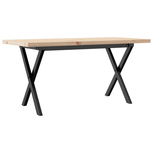 Mesa de Centro, Mesa baixa, estrutura em X 90x40x45,5 cm pinhoaço