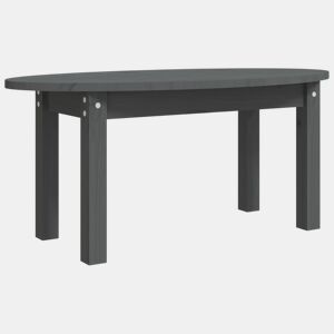 Mesa de Centro, Mesa baixa, 80x40x35 cm madeira de pinho maciça cinzento