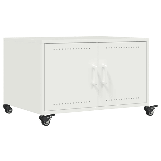 Mesa de Centro, Mesa baixa, 68x50x43,5 cm aço branco