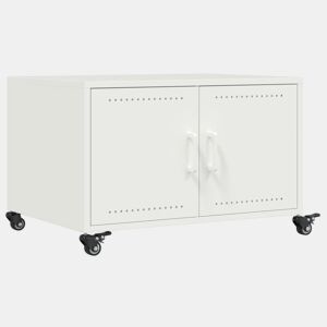 Mesa de Centro, Mesa baixa, 68x50x43,5 cm aço branco