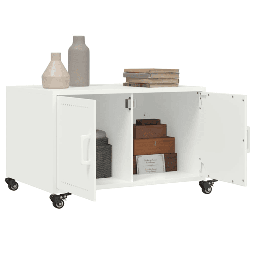 Mesa de Centro, Mesa baixa, 68x50x43,5 cm aço branco