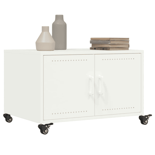 Mesa de Centro, Mesa baixa, 68x50x43,5 cm aço branco