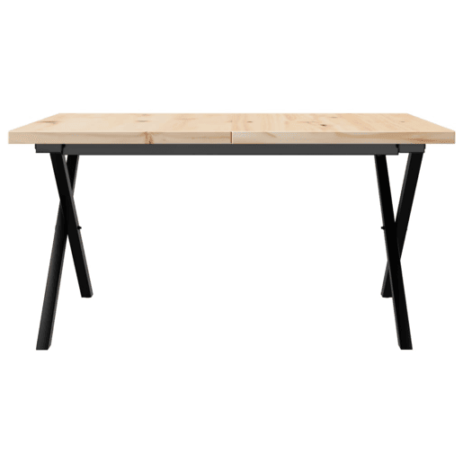 Mesa de Centro, Mesa baixa, estrutura em X 90x90x45,5 cm pinhoaço