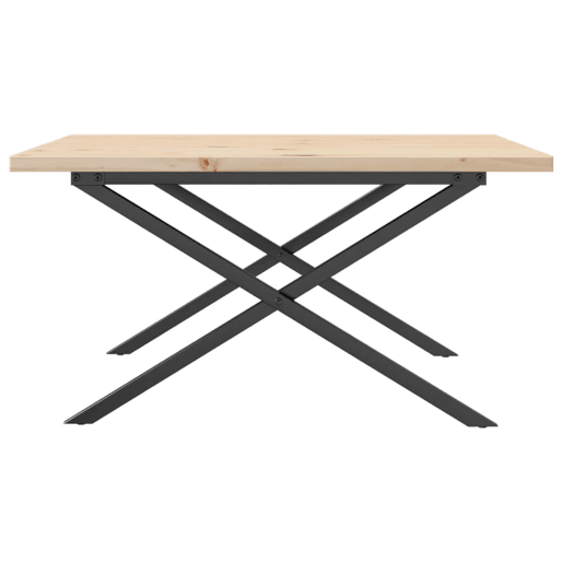 Mesa de Centro, Mesa baixa, estrutura em X 90x90x45,5 cm pinhoaço