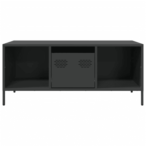 Mesa de Centro, Mesa baixa, 101,5x50x43,5 cm aço laminado a frio preto
