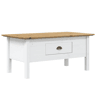 Mesa de Centro, Mesa baixa, BODO 100x55x46 cm pinho maciço brancocastanho