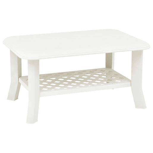 Mesa de Centro, Mesa baixa, 90x60x46 cm plástico branco Mesa de Centro, Mesa baixa, 90x60x46 cm plástico branco