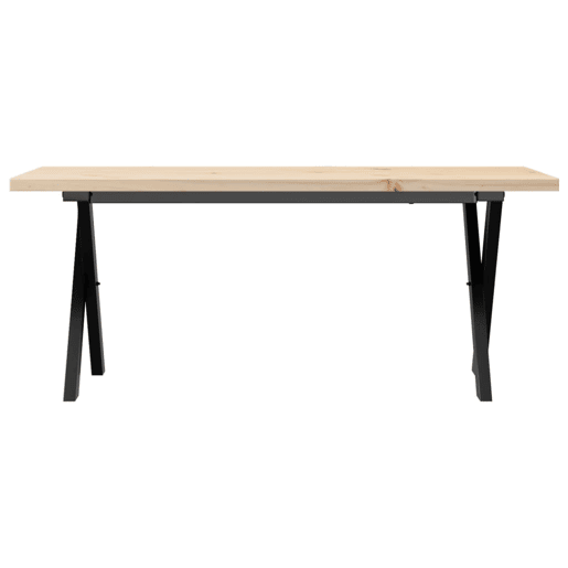 Mesa de Centro, Mesa baixa, estrutura em X 110x40x45,5cm pinhoaço