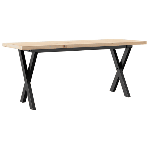 Mesa de Centro, Mesa baixa, estrutura em X 110x40x45,5cm pinhoaço