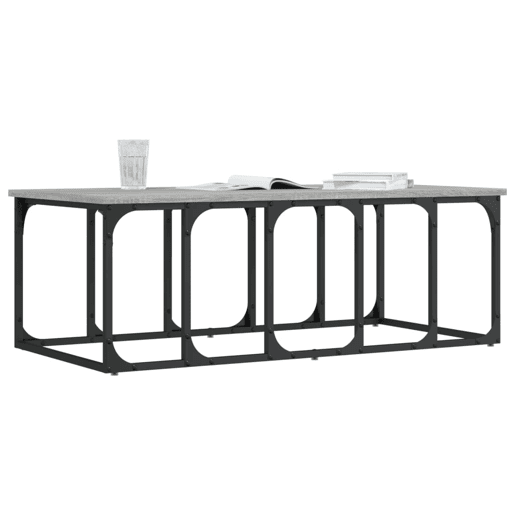 Mesa de Centro, Mesa baixa, 100x50x35,5 cm derivados madeira cinzento sonoma