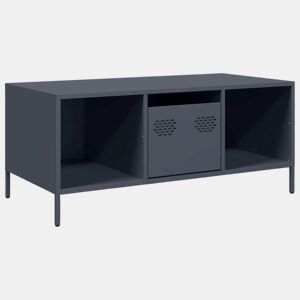 Mesa de Centro, Mesa baixa, 101,5x50x43,5 cm aço laminado a frio antracite