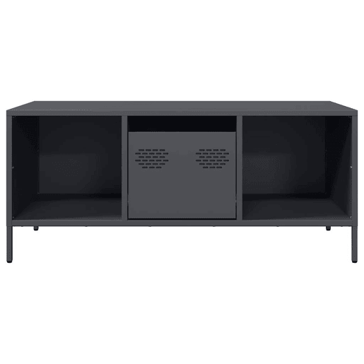 Mesa de Centro, Mesa baixa, 101,5x50x43,5 cm aço laminado a frio antracite