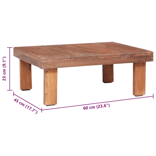 Mesa de Centro, Mesa baixa, 60x45x23 cm madeira de mogno maciça Mesa de Centro, Mesa baixa, 60x45x23 cm madeira de mogno maciça