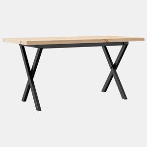 Mesa de Centro, Mesa baixa, estrutura em X 100x50x45,5cm pinhoaço