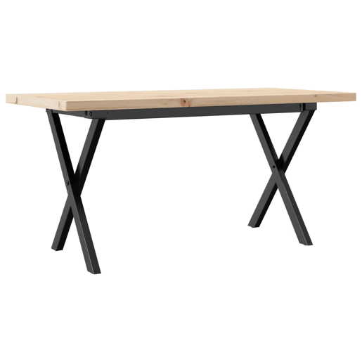 Mesa de Centro, Mesa baixa, estrutura em X 100x50x45,5cm pinhoaço