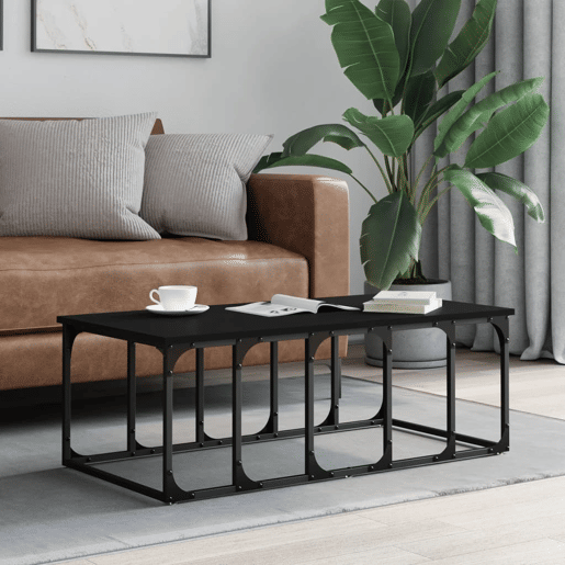 Mesa de Centro, Mesa baixa, 100x50x35,5 cm derivados de madeira preto