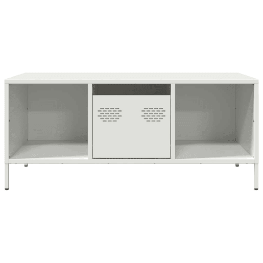Mesa de Centro, Mesa baixa, 101,5x50x43,5 cm aço laminado a frio branco