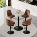 Conjunto de mesas y sillas de comedor Conjunto de mesas y sillas de comedor Marrón