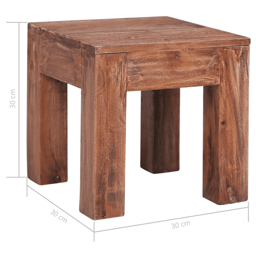 Mesa de Centro, Mesa baixa, 30x30x30 cm madeira de mogno maciça
