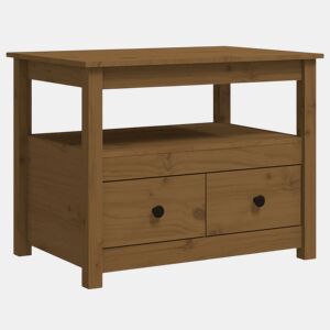 Mesa de Centro, Mesa baixa, 71x49x55 cm pinho maciço castanho mel