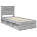 Estructura de cama individual para adultos Estructura de cama individual para adultos Gris