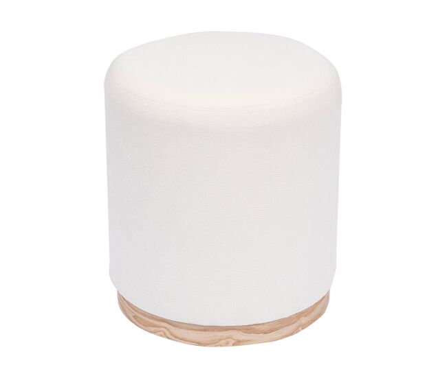Puff tapizado sheena beige para hogar moderno mueble de almacenaje - homekit