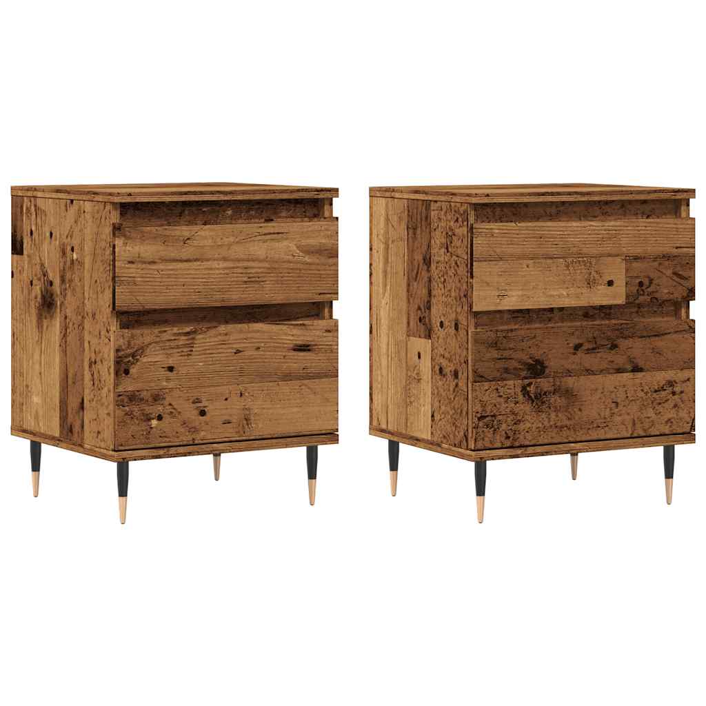 Soluna home - set de 2 mesitas de noche madera bastiaan 35