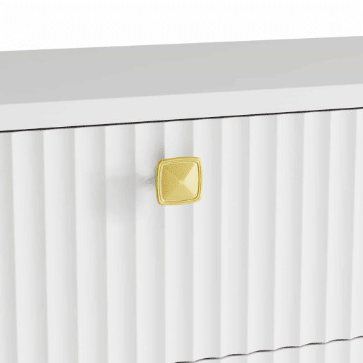 Armário estreito 121 x 90 x 25 cm - 3 portas basculantes, 1 gaveta e 1 porta - branco