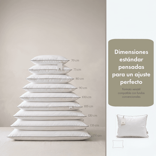 Travesseiro Don Algodón em fibra e viscoelástica com capa amovível de 90cm