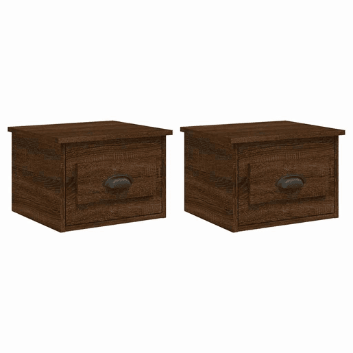 Soluna Home - Mesas de cabeceira Madeira 2 piezas 41,5 x 36 x 28 cm