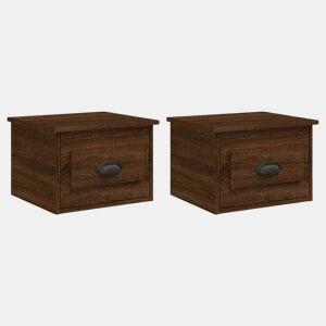Soluna Home - Mesas de cabeceira Madeira 2 piezas 41,5 x 36 x 28 cm