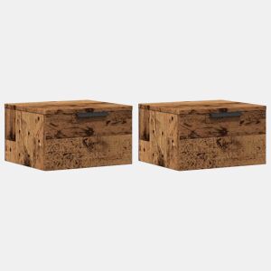 Soluna Home - Mesas de cabeceira Madeira 2 piezas 34 x 30 x 20 cm