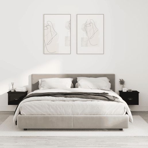 Soluna Home - Mesas de cabeceira Madeira 2 piezas 41,5 x 36 x 28 cm