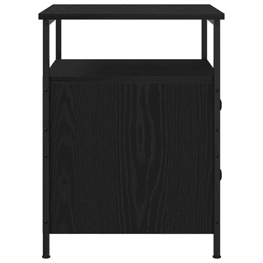 Soluna Home - Mesitas De Noche Madera Negro Madera 34 x 35,5 x 50 cm