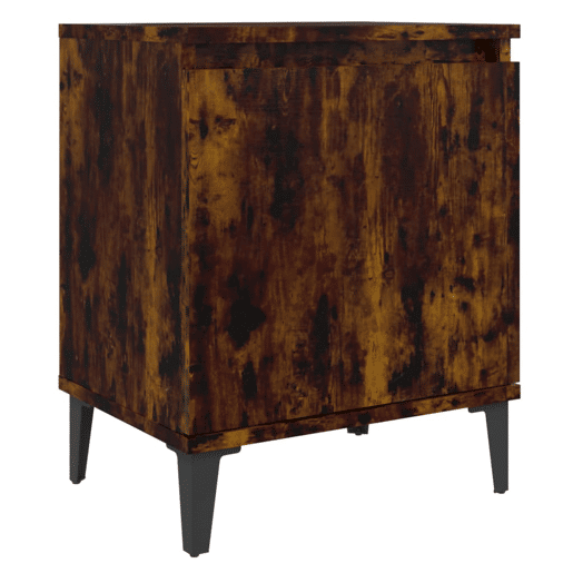 Soluna Home - Mesas de cabeceira Madeira trabalhada e metal 2 piezas 40 x 30 x 50 cm