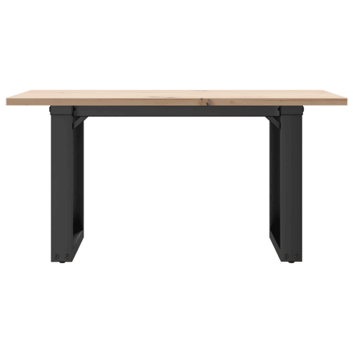 Mesa de Centro, Mesa baixa, estrutura em O 80x50x40 cm pinho e aço