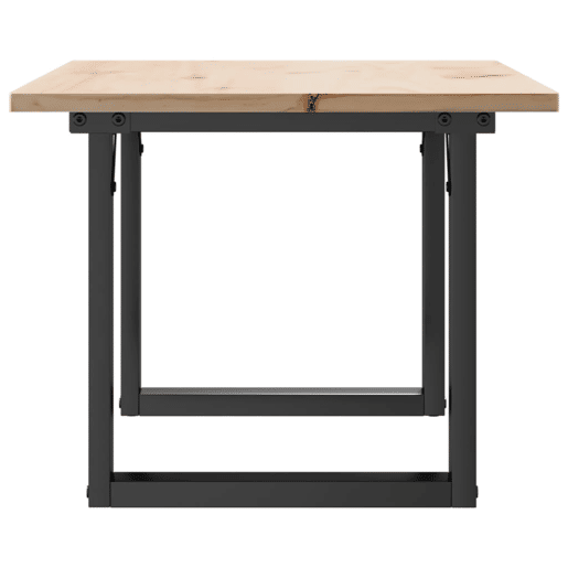 Mesa de Centro, Mesa baixa, estrutura em O 80x50x40 cm pinho e aço