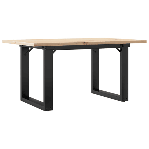 Mesa de Centro, Mesa baixa, estrutura em O 80x50x40 cm pinho e aço