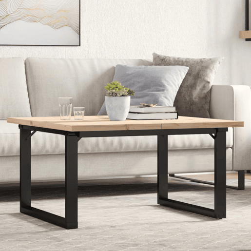 Mesa de Centro, Mesa baixa, estrutura em O 90x90x45,5 cm pinhoaço