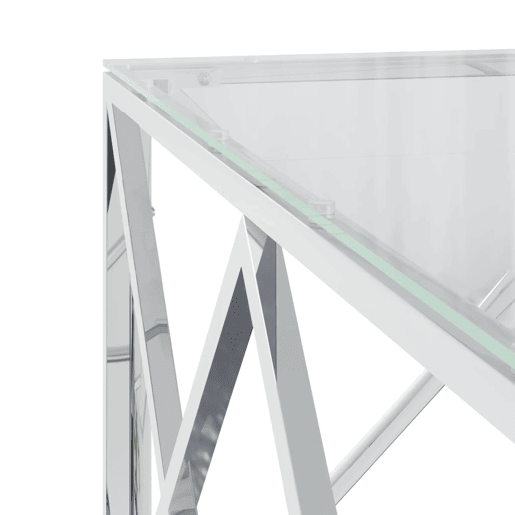 Mesa de Centro, Mesa baixa, 80x80x40 cm aço inoxidável e vidro Mesa de Centro, Mesa baixa, 80x80x40 cm aço inoxidável e vidro