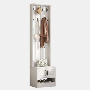 Móvel de entrada de painel de partículas com sapateira,branco