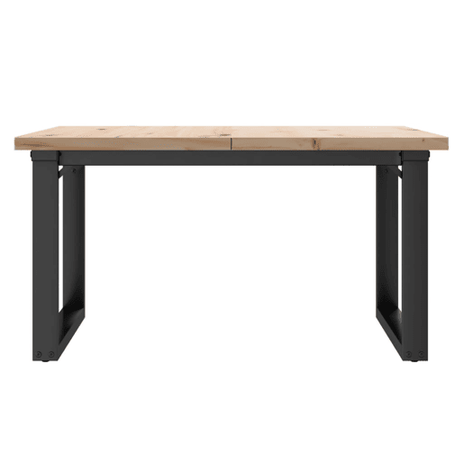 Mesa de Centro, Mesa baixa, estrutura em O 80x80x45,5 cm pinhoaço