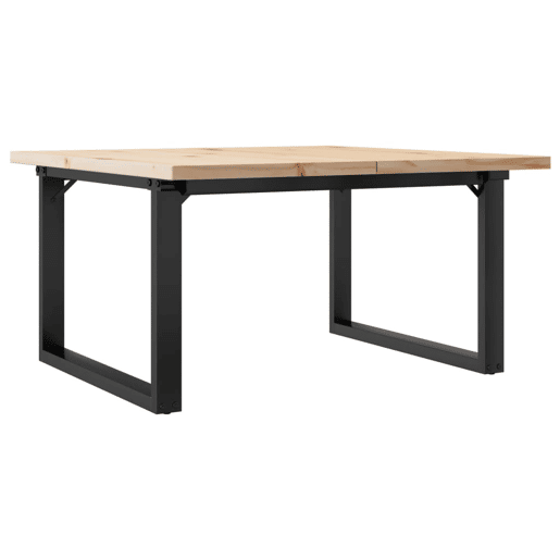 Mesa de Centro, Mesa baixa, estrutura em O 80x80x45,5 cm pinhoaço